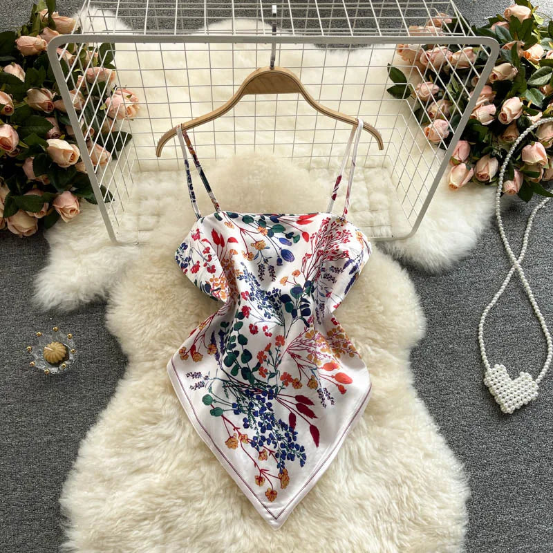 Wholesale Women's Backless Irregular Print Dress
