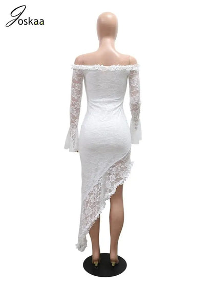 Women's Lace Strapless Long Sleeve Bodycon Dress Pink – Detail View
