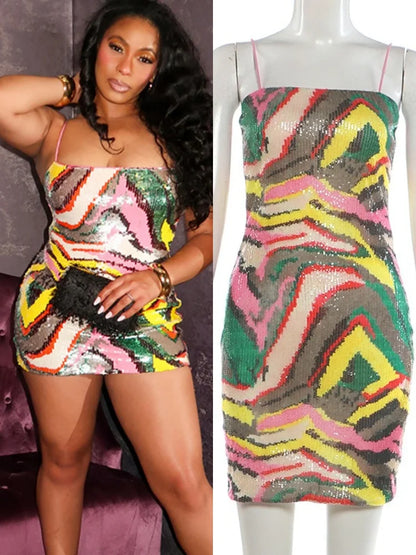 Women's Sequin Sleeveless Bodycon Mini Dress - Additional View 8