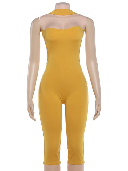Joskaa Backless Halter Sleeveless Crop Romper - romper image 2