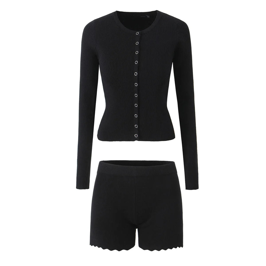 Joskaa Ribbed Knit Crop Two Piece Set - two piece set image 8