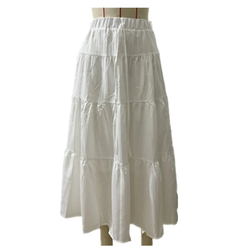 Women's Lace Skirt Elegant White Bikini Set