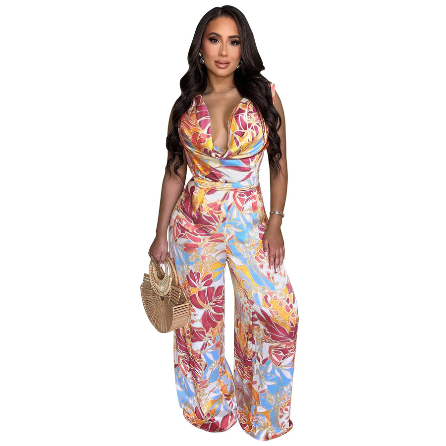 Women's Backless Bodycon Flare Bikini Set