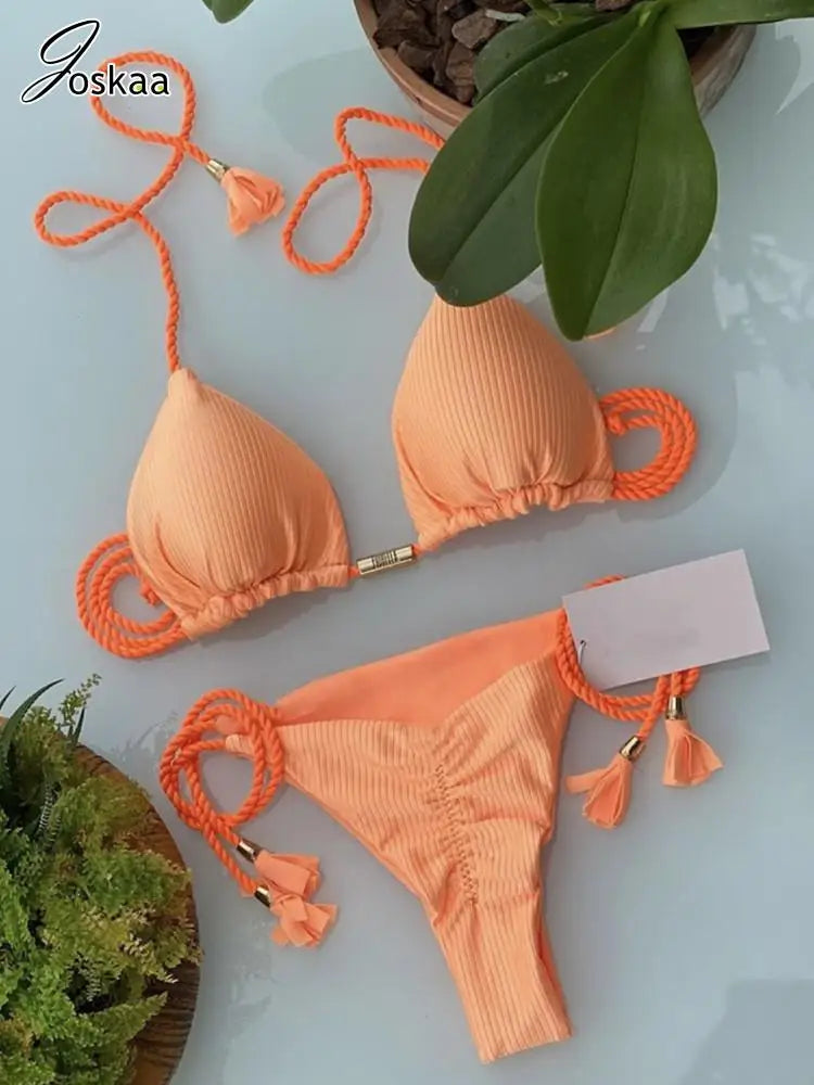 Wholesale Women's Swimwear Piece Bikini Set Blue – Front View