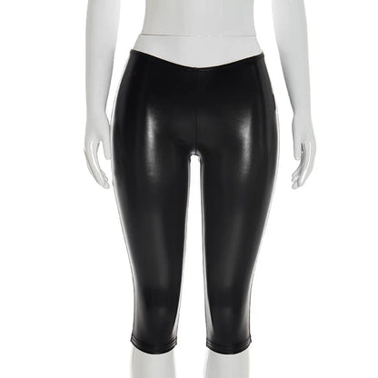 Joskaa Crop Bodycon Pants All Match Bronzing - pants image 5