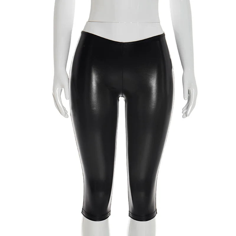 Joskaa Crop Bodycon Pants All Match Bronzing - pants image 5