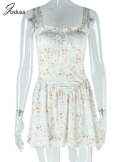 Wholesale Women's Floral Print Bodycon Mini Dress Flower Color – Back View