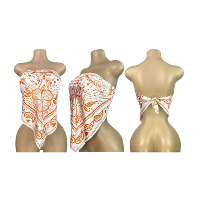 Joskaa Satin Halter Sleeveless Crop Two Piece Set - two piece set image 17