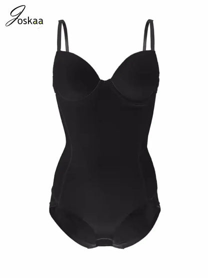 Women's Leopard Print Two Piece Black Bikini Set Black Bodysuit – Back View