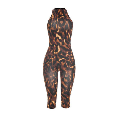 Women's Backless Zip Up Sleeveless Bodycon Romper - Additional View 7