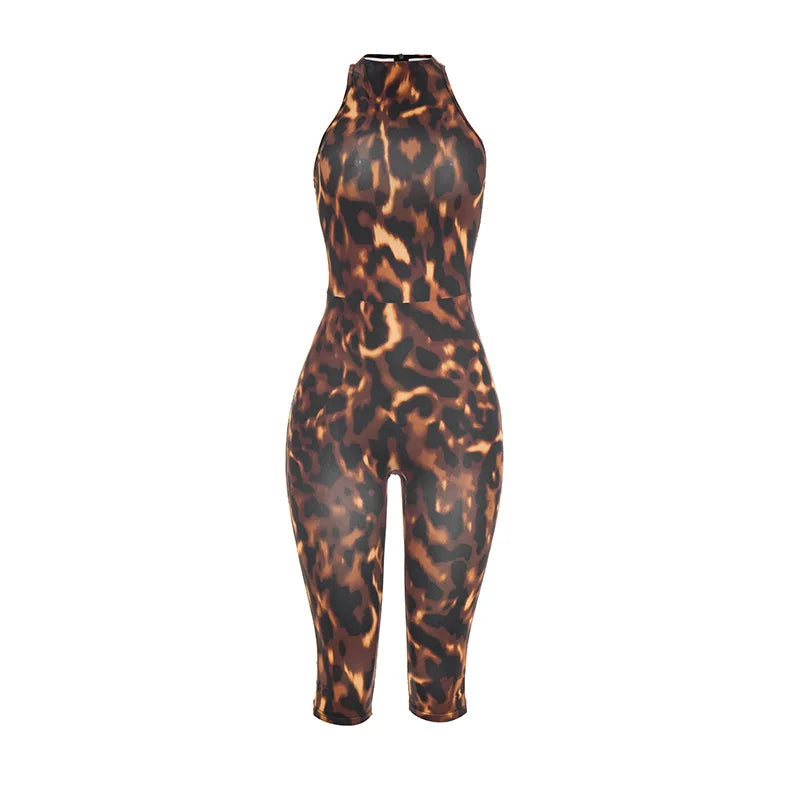 Women's Backless Zip Up Sleeveless Bodycon Romper - Additional View 7