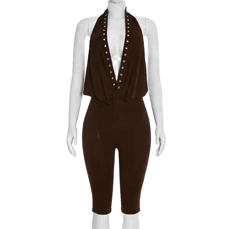 Joskaa Backless Halter Bodycon Romper - romper image 6