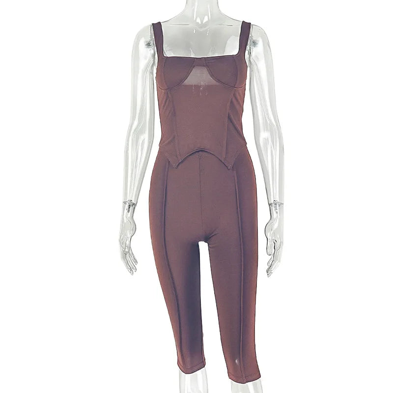Wholesale Women's Crop High Waist Two Piece Set