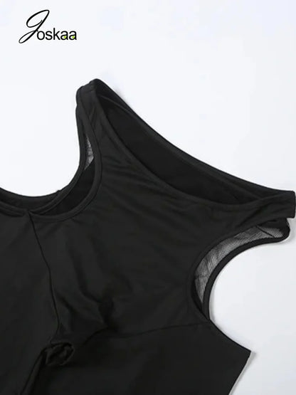 Women's Mesh Cutout Bodycon Pants Black Stirrup Leggings - Detail View 5