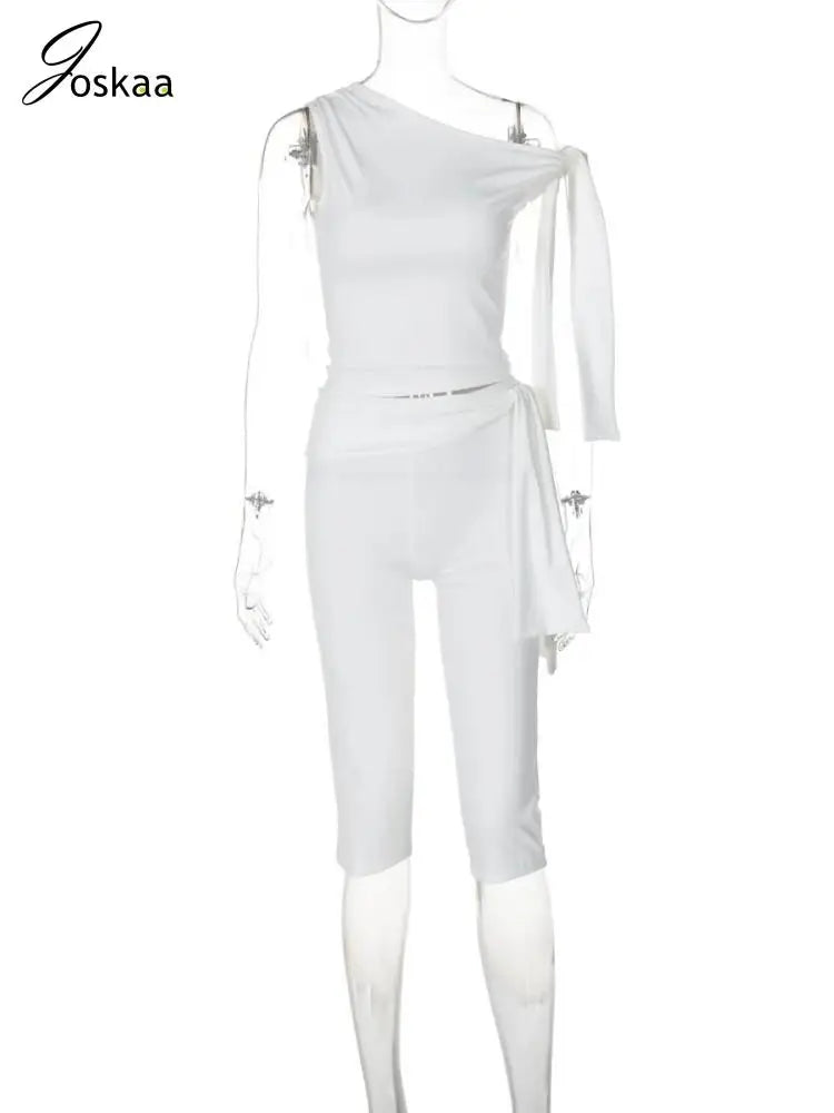 Women's Sporty Skew Collar Two Piece Set Coffee – Back View