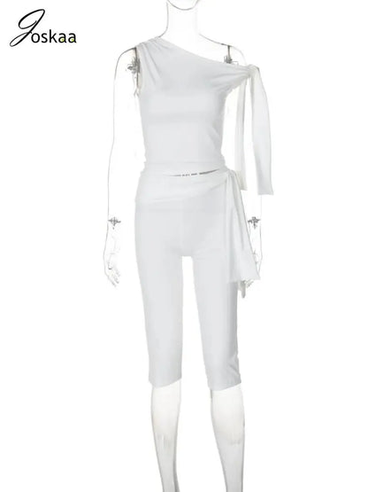 Women's Sporty Skew Collar Two Piece Set Coffee – Back View