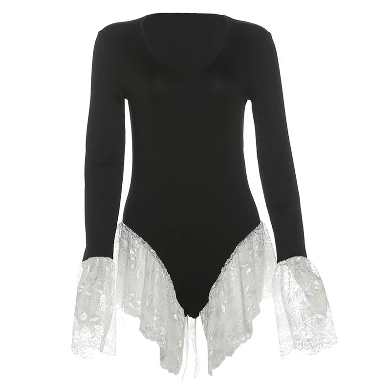 Joskaa Lace Long Sleeve Flare Bodysuit - bodysuit image 5