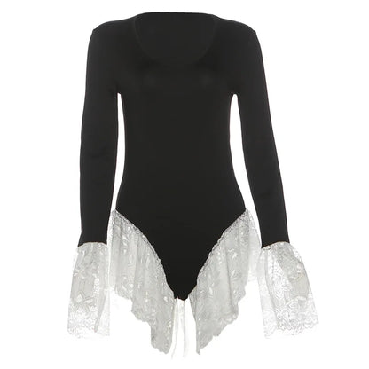 Joskaa Lace Long Sleeve Flare Bodysuit - bodysuit image 5