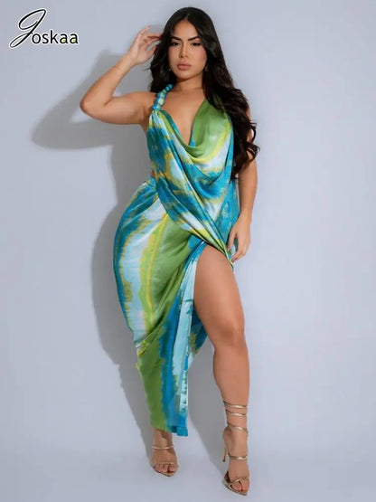 Women's Backless Halter Bodycon Bikini Set – Women's Fashion Wholesale – Front View