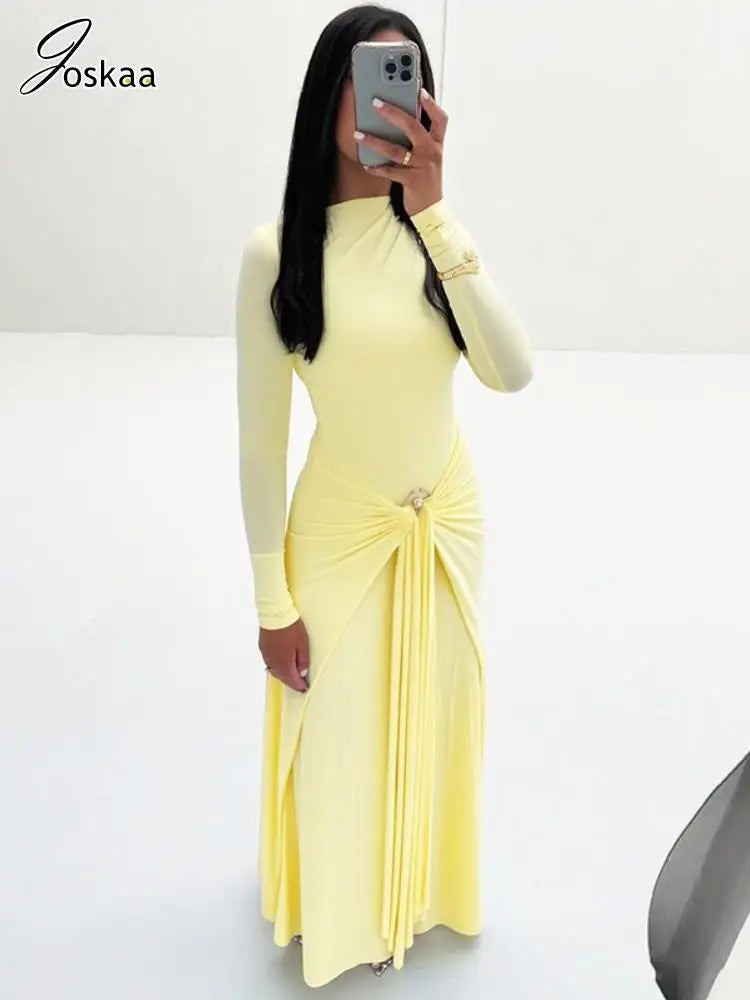 Wholesale Women's Long Sleeve Bodycon Maxi Dress – Women's Fashion Wholesale – Front View