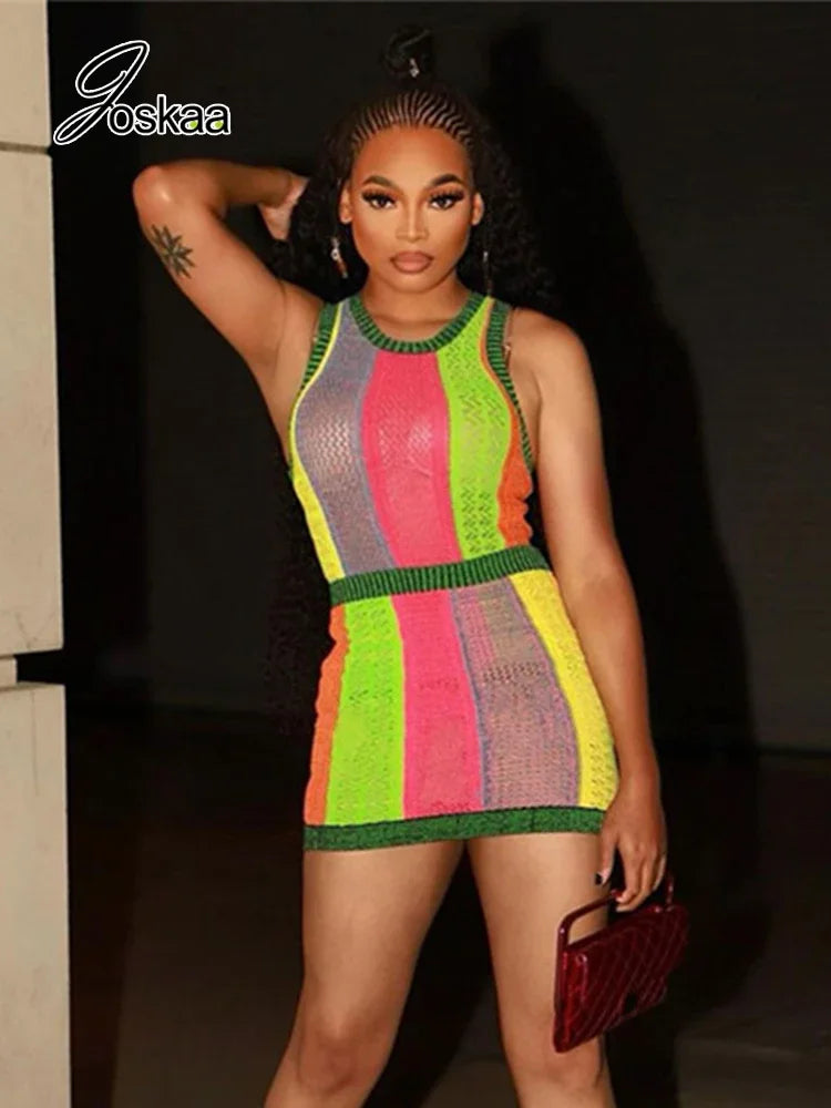 Women's Mesh High Waist Mini Two Piece Set 200003699 – Front View