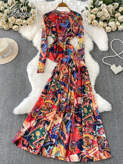 Women's Mesh Long Sleeve High Waist Two Piece Set Yellow Green Suit – Front View