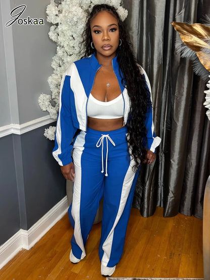 Women's Long Sleeve Crop Flare Two Piece Set – Women's Fashion Wholesale – Front View