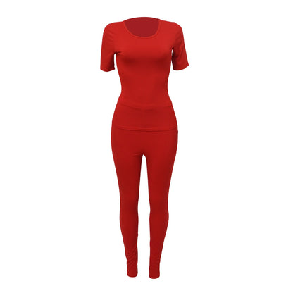 Women's Ribbed Knit Bodycon High Waist Two Piece Set - Additional View 7