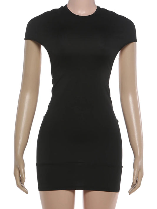Joskaa Ruched Backless Sleeveless Bodycon Mini Dress - mini dress image 2