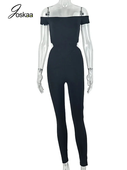 Women's Cutout Sleeveless Bodycon Romper - Back View