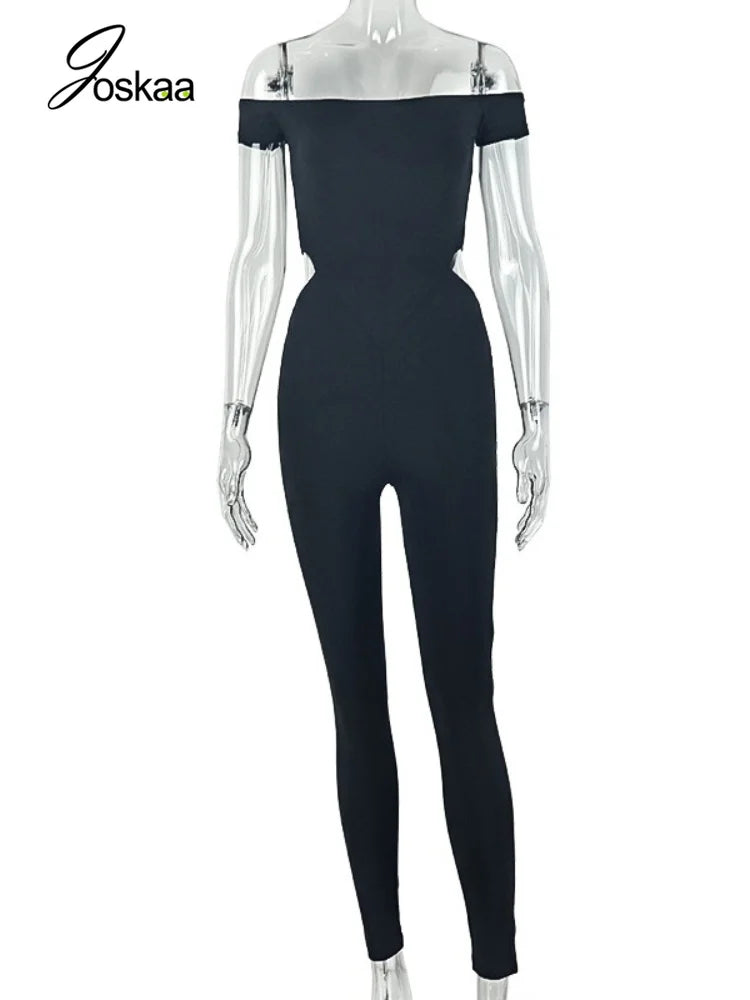 Women's Cutout Sleeveless Bodycon Romper - Back View