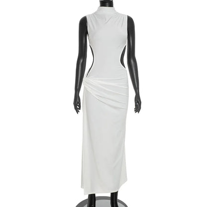 Women's Ruched Cutout Sleeveless Bodycon Maxi Dress - Additional View 9