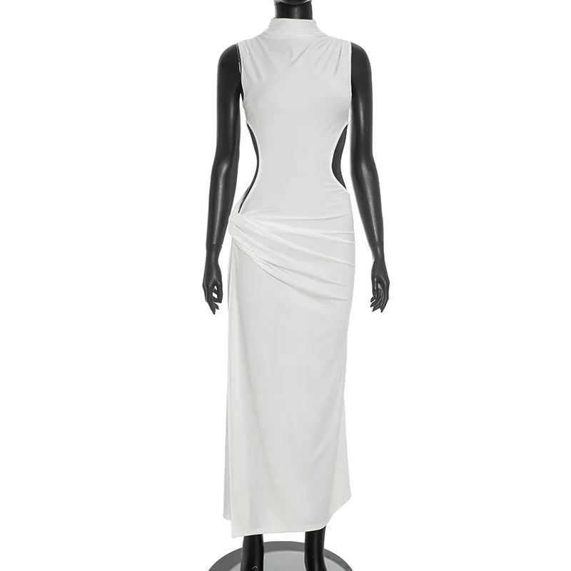 Women's Ruched Cutout Sleeveless Bodycon Maxi Dress - Additional View 9