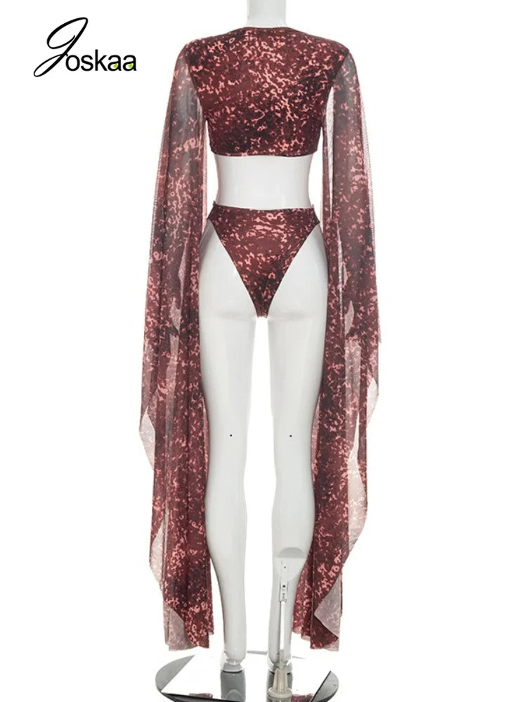 Women's Mesh Backless Cutout Bodycon Romper Dark Red – Detail View