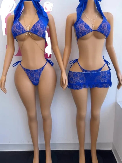 Women's Lace Swimwear Bikini Triangle Tie - Additional View 10