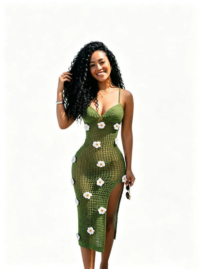 Women's Knit Backless Cutout Ribbed Maxi Dress
