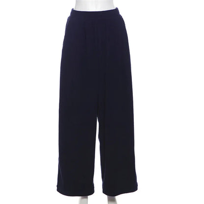 Women's High Waist Flare Wide Leg Solid Pants