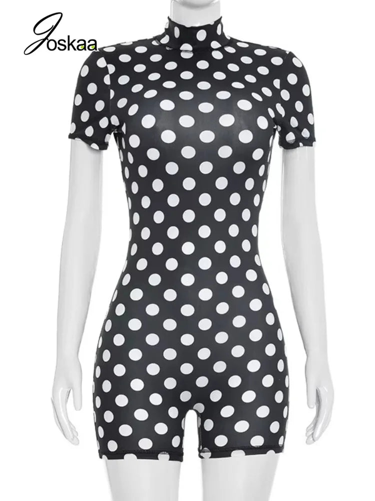 Women's Ruched Backless Bodycon Romper - Back View