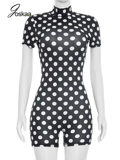 Women's Ruched Backless Bodycon Romper - Back View