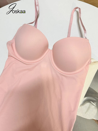 Women's Waist Trainer Celebrate Two Piece Set Light Pink – Back View