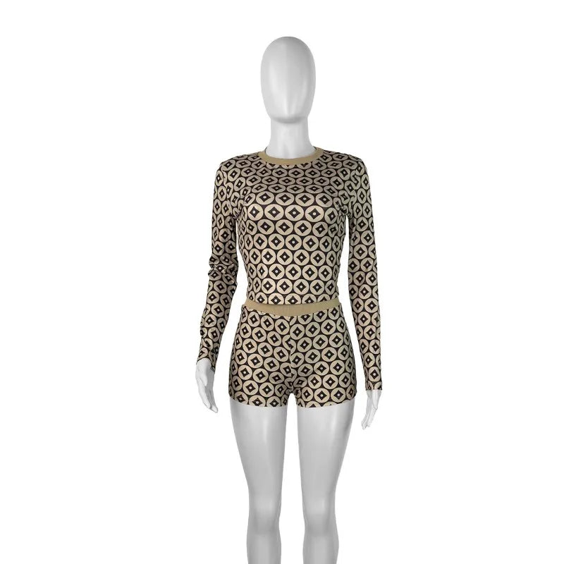 Wholesale Women's Long Sleeve Crop Two Piece Set