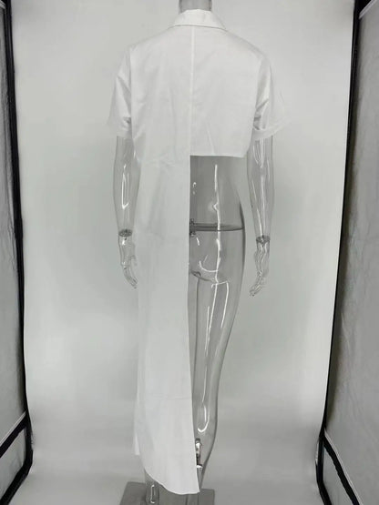 Women's Short Sleeve Shirt Tees White Top Long Sleeve – Detail View