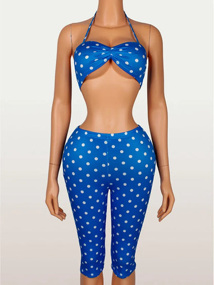 Joskaa Polka Dot Halter Two Piece Set - two piece set image 7