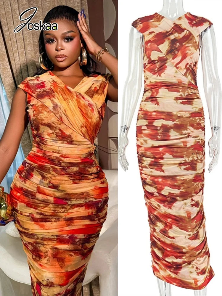 Women's Sleeveless Pleated Bodycon Dress – Women's Fashion Wholesale – Front View