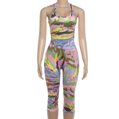 Women's Backless Sleeveless Bodycon Two Piece Set