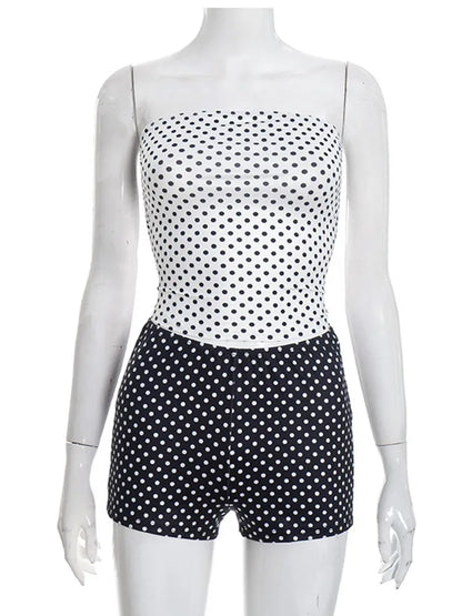Joskaa Polka Dot Strapless Two Piece Set - two piece set image 5