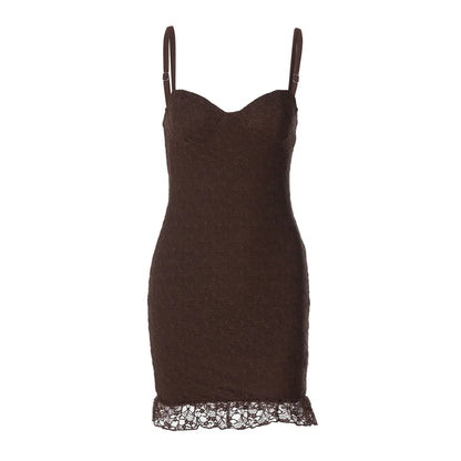 Women's Lace Sleeveless Bodycon Mini Dress - Additional View 7