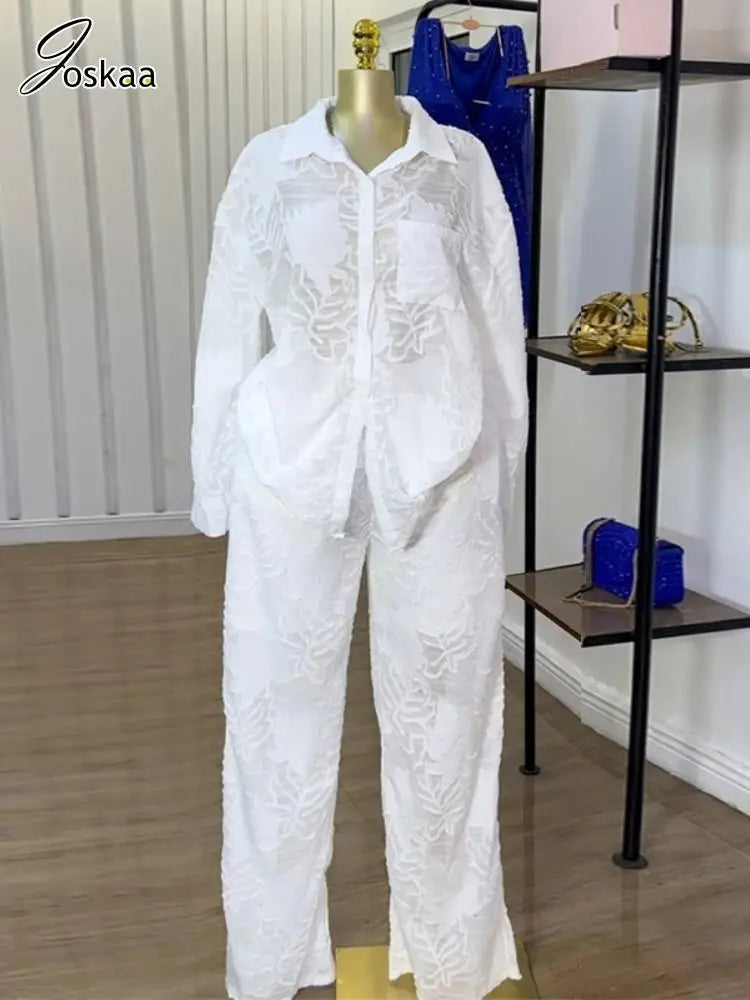 Women's Long Sleeve Lapel Full Two Piece Set – Women's Fashion Wholesale – Front View