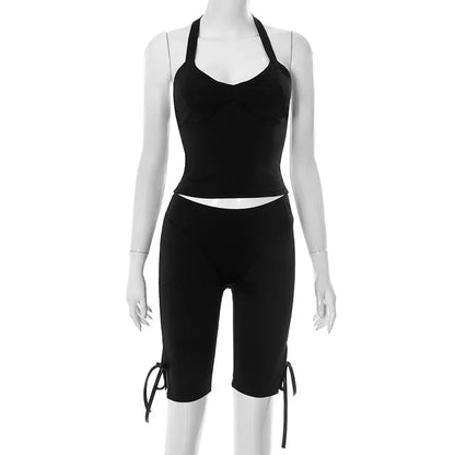 Women's Backless Halter Two Piece Set - Additional View 8