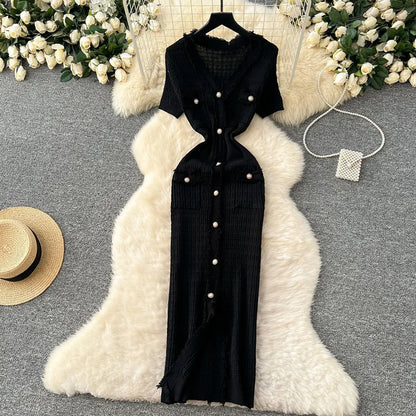 Women's Knit Short Sleeve Ribbed Bodycon Dress